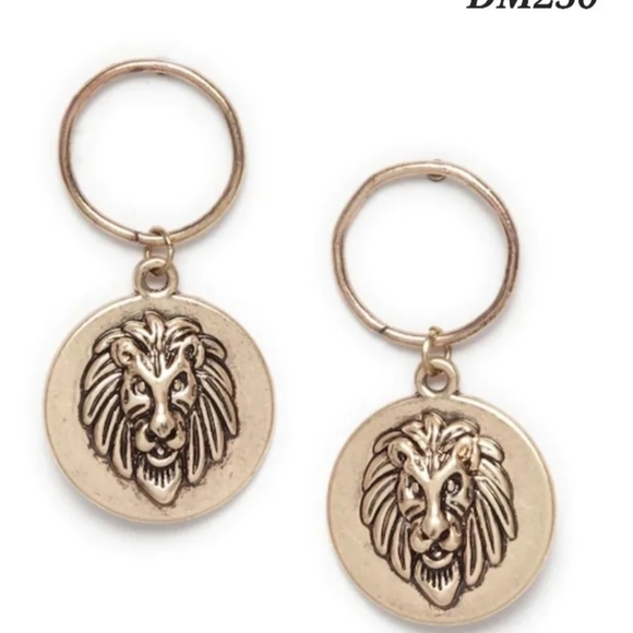 Gold plated handcrafted tiger earnings - Picture 2 of 4